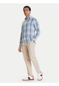 Polo Ralph Lauren Koszula 710B16705002 Niebieski Regular Fit. Typ kołnierza: polo. Kolor: niebieski. Materiał: len #7