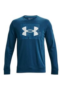 Under Armour - Męska Bluza Z Logo Rival Frotte. Kolor: niebieski #1