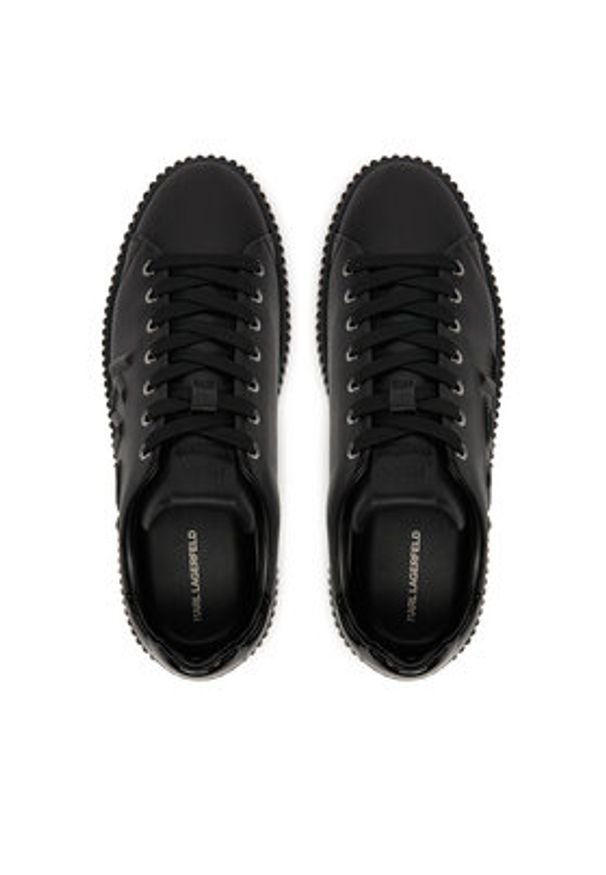 Karl Lagerfeld - KARL LAGERFELD Sneakersy KL24225 Czarny. Kolor: czarny. Materiał: skóra