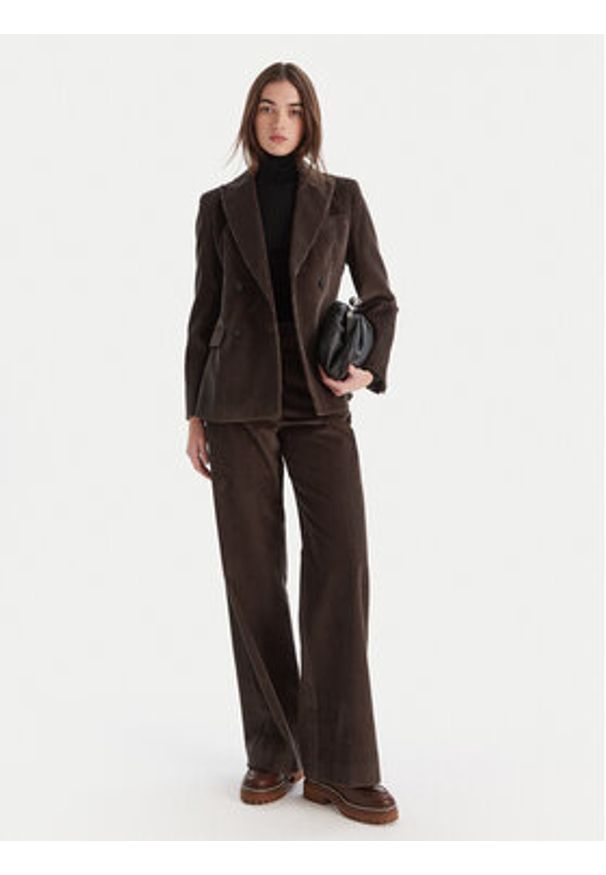 Weekend Max Mara Marynarka Katanga 2525046062 Brązowy Regular Fit. Kolor: brązowy. Materiał: bawełna