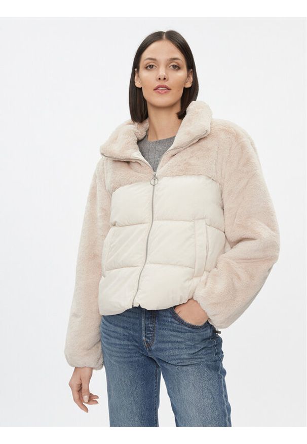 only - ONLY Kurtka zimowa 15292945 Beżowy Regular Fit. Kolor: beżowy. Materiał: syntetyk. Sezon: zima