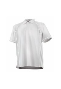 FINDEN & HALES - Męska Koszulka Polo Z Kontrastową Lamówką. Typ kołnierza: polo. Kolor: biały #1