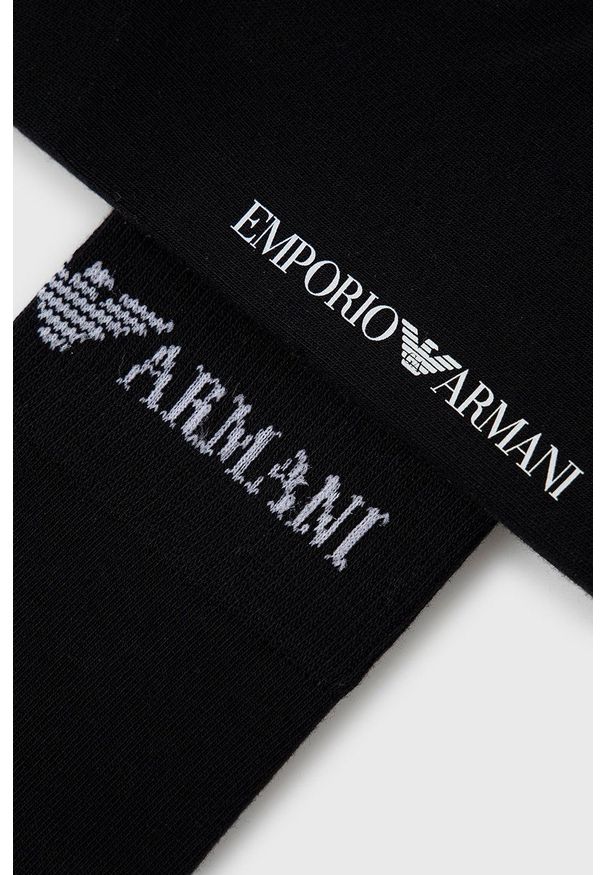 Emporio Armani Underwear skarpetki (3-pack) męskie kolor czarny. Kolor: czarny