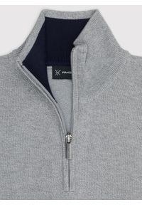 Pako Lorente - PAKO LORENTE – Szary sweter z wysoką stójką zapinaną na zamek. Typ kołnierza: kołnierzyk stójkowy. Kolor: szary. Materiał: poliamid, wiskoza. Sezon: zima, jesień #6