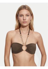 Guess Góra od bikini E6GJ01 KF412 Brązowy. Kolor: brązowy. Materiał: syntetyk #1
