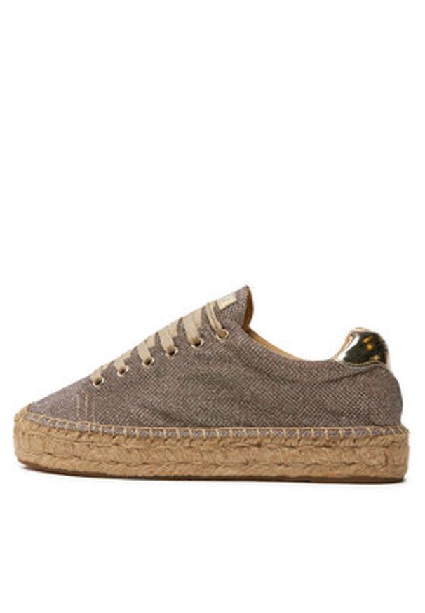 Replay Espadryle GWF22 .000.C0024S Złoty. Kolor: złoty. Materiał: skóra