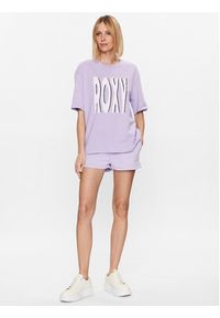 Roxy T-Shirt ERJZT05461 Fioletowy Regular Fit. Kolor: fioletowy. Materiał: bawełna #4