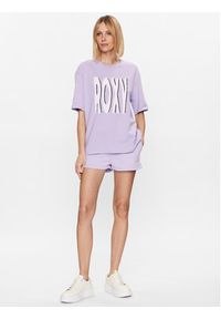 Roxy T-Shirt ERJZT05461 Fioletowy Regular Fit. Kolor: fioletowy. Materiał: bawełna #3