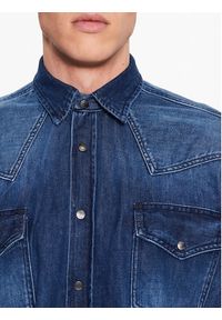 BOSS - Boss Koszula jeansowa 50489489 Granatowy Relaxed Fit. Kolor: niebieski. Materiał: jeans, bawełna #5