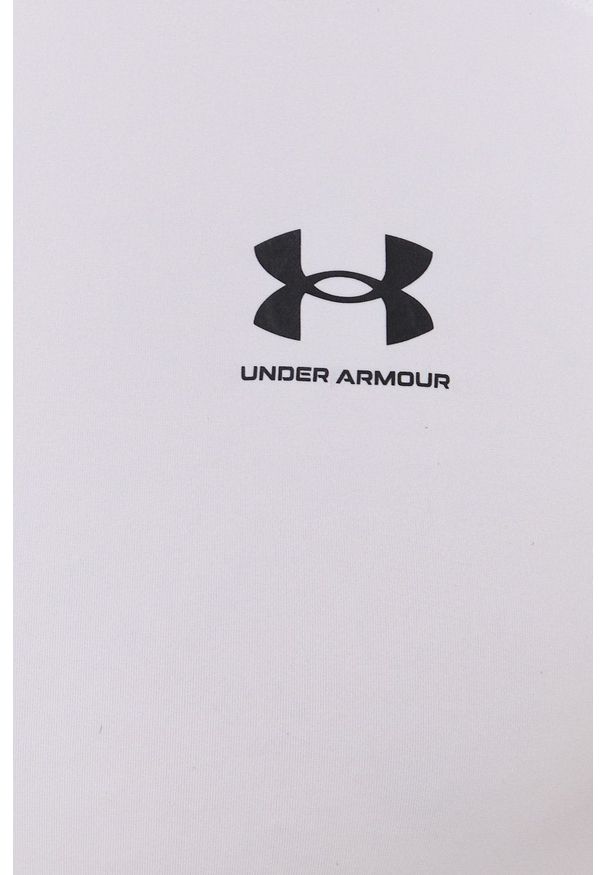 Under Armour - T-shirt. Kolor: biały. Materiał: dzianina. Wzór: nadruk