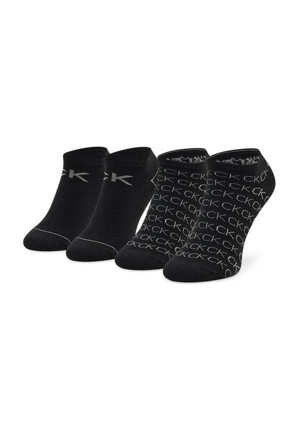 Calvin Klein Zestaw 2 par stopek damskich 701218779 Czarny. Kolor: czarny. Materiał: materiał