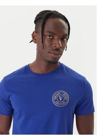Versace Jeans Couture T-Shirt 79GAHT00 CJ00T Niebieski Regular Fit. Kolor: niebieski. Materiał: bawełna #2