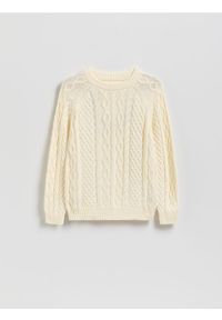 Reserved - Bawełniany sweter - złamana biel. Materiał: bawełna #1