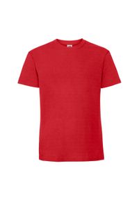 FRUIT OF THE LOOM - Męska Koszulka Iconic Premium Ringspun Cotton T-shirt. Kolor: czerwony