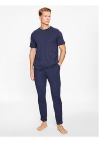 Jack & Jones - Jack&Jones Spodnie piżamowe 12238024 Granatowy Regular Fit. Kolor: niebieski. Materiał: bawełna #5