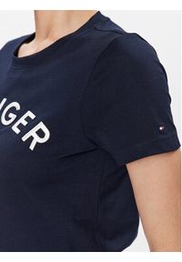 TOMMY HILFIGER - Tommy Hilfiger T-Shirt WW0WW37864 Granatowy Regular Fit. Kolor: niebieski. Materiał: bawełna
