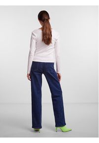 Pieces Bluzka 17135564 Biały Slim Fit. Kolor: biały. Materiał: bawełna
