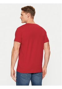 TOMMY HILFIGER - Tommy Hilfiger T-Shirt MW0MW10800 Czerwony Slim Fit. Kolor: czerwony. Materiał: bawełna