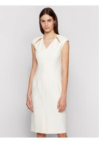 BOSS - Boss Sukienka codzienna Dulipa 50451351 Biały Slim Fit. Okazja: na co dzień. Kolor: biały. Materiał: syntetyk. Typ sukienki: proste. Styl: casual #1