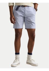 Polo Ralph Lauren Szorty materiałowe 710862767001 Błękitny Straight Fit. Kolor: niebieski. Materiał: bawełna