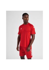 Koszulka sportowa męska Hummel Core XK Poly T-Shirt S/S. Kolor: czerwony, różowy, wielokolorowy