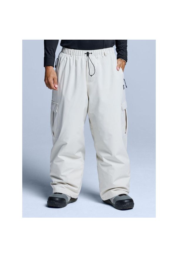 POEDERBAAS - Spodnie narciarskie - Unisex - Szeroki krój - Park - Stone. Kolor: beżowy. Materiał: poliester. Sezon: zima. Sport: narciarstwo