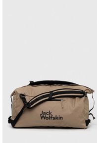 Jack Wolfskin torba kolor beżowy. Kolor: beżowy. Materiał: materiał #1