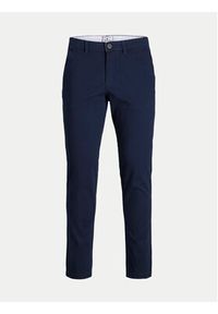 Jack & Jones Chinosy Marco 12174309 Granatowy Slim Fit. Kolor: niebieski. Materiał: bawełna #4