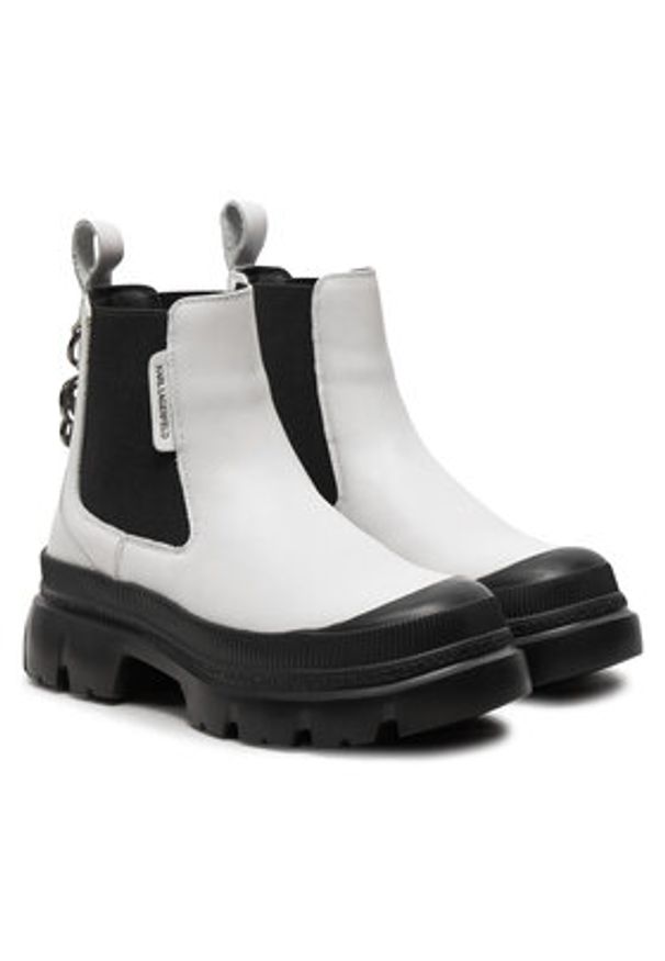 Karl Lagerfeld - KARL LAGERFELD Sztyblety KL43534 Biały. Kolor: biały. Materiał: skóra
