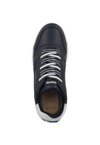 Geox - Buty GEOX J HYROO BOY A Niebieski. Kolor: niebieski. Materiał: tkanina, skóra. Sport: turystyka piesza