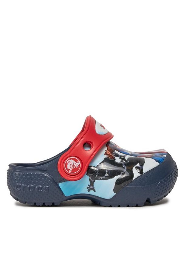 Crocs Klapki Fl Avengers Patch Clog T Clog 207068 Granatowy. Kolor: niebieski. Wzór: motyw z bajki