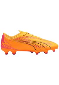 Buty piłkarskie Puma Ultra Play FG/AG M 107763 03 pomarańczowe. Zapięcie: sznurówki. Kolor: pomarańczowy. Materiał: syntetyk. Szerokość cholewki: normalna. Wzór: nadruk. Sport: piłka nożna #5