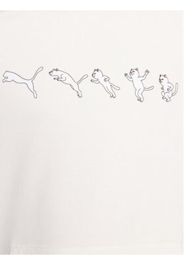 Puma Bluza RIPNDIP 622197 Écru Relaxed Fit. Materiał: bawełna