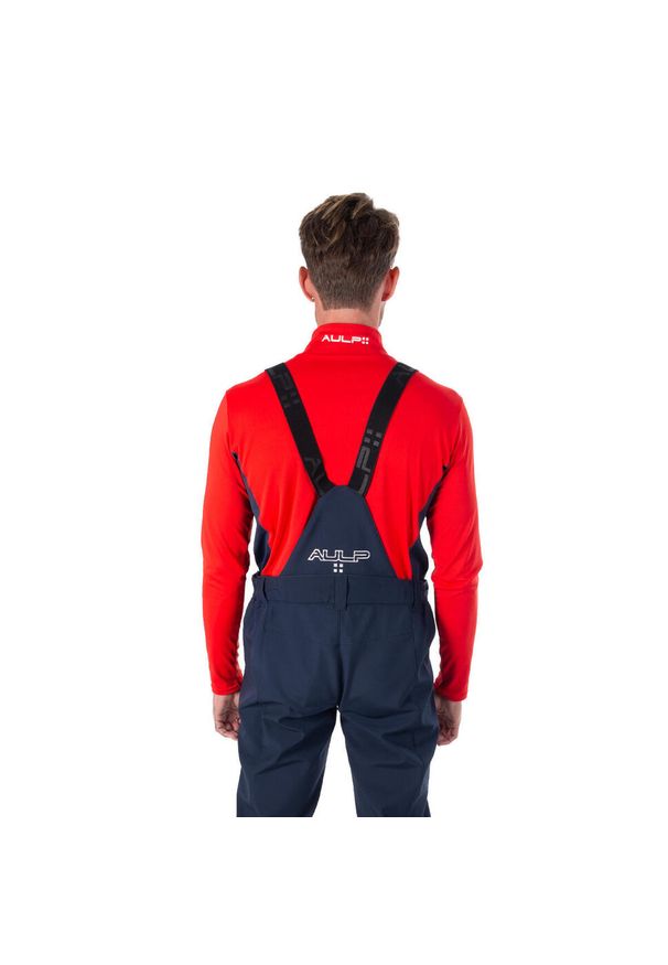 Aulp - Spodnie narciarskie męskie CMP VIZIL wodoodporne oddychające, szelki, gaitery. Kolor: niebieski. Sezon: zima. Sport: narciarstwo