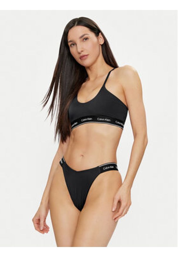 Calvin Klein Swimwear Góra od bikini KW0KW02426 Czarny. Kolor: czarny. Materiał: syntetyk