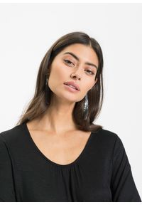 bonprix - Shirt z koronką. Kolor: czarny. Materiał: koronka. Wzór: koronka. Sezon: lato