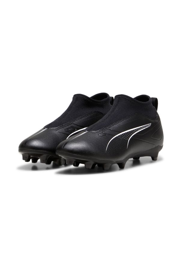 Dziecięce buty piłkarskie Puma Ultra Match+ FG/AG. Kolor: czarny, biały, wielokolorowy. Sport: piłka nożna