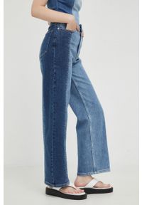 GESTUZ - Gestuz jeansy damskie high waist. Stan: podwyższony. Kolor: niebieski