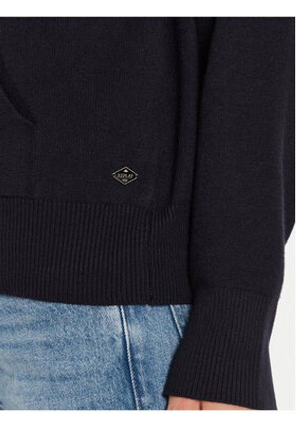 Replay Sweter DK3305.000.G23372 Granatowy Loose Fit. Kolor: niebieski. Materiał: syntetyk