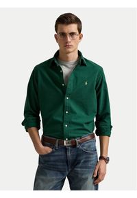 Polo Ralph Lauren Koszula 710804257063 Zielony Slim Fit. Typ kołnierza: polo. Kolor: zielony. Materiał: bawełna