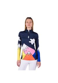 Bluza Rossignol JCC damska W Booster 1/2 zip top granatowa - L. Kolor: niebieski