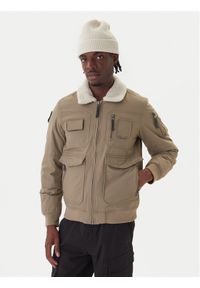 Aeronautica Militare Kurtka bomber 252AB3024UCT03151 Khaki Regular Fit. Kolor: brązowy. Materiał: syntetyk