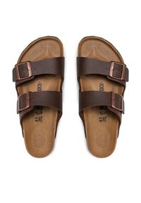 Birkenstock Klapki Arizona 0051701 Brązowy. Kolor: brązowy. Materiał: skóra