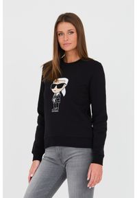 Karl Lagerfeld - KARL LAGERFELD Czarna bluza Ikonik 2.0. Kolor: czarny