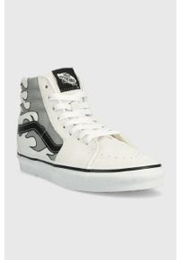 Vans trampki SK8-Hi kolor beżowy VN0005U9W001. Nosek buta: okrągły. Zapięcie: sznurówki. Kolor: beżowy. Materiał: guma. Szerokość cholewki: normalna #5