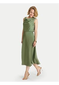 Swing Sukienka koktajlowa 5AK04900 Zielony Regular Fit. Kolor: zielony. Materiał: syntetyk. Styl: wizytowy #6