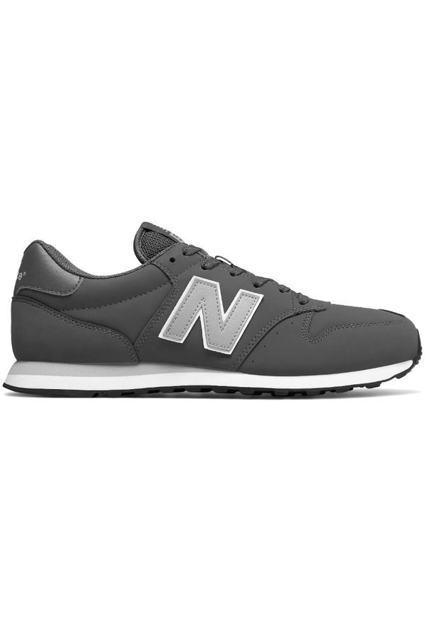 Buty New Balance GM500DGR - szare. Okazja: na co dzień. Kolor: szary. Materiał: materiał, syntetyk. Szerokość cholewki: normalna