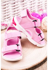 Casu - Różowe sandały na rzepy casu 123b. Zapięcie: rzepy. Kolor: różowy #2