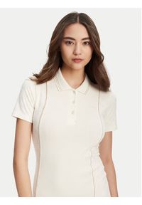 Guess Sukienka dzianinowa V5YK00 KCX12 Écru Regular Fit. Materiał: wiskoza