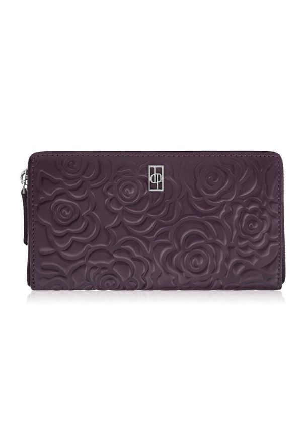 PAOLO PERUZZI - Portfel damski skórzany burgundowy w orientacji poziomej RFID Paolo Peruzzi AL-13-BGD. Kolor: czerwony. Materiał: skóra